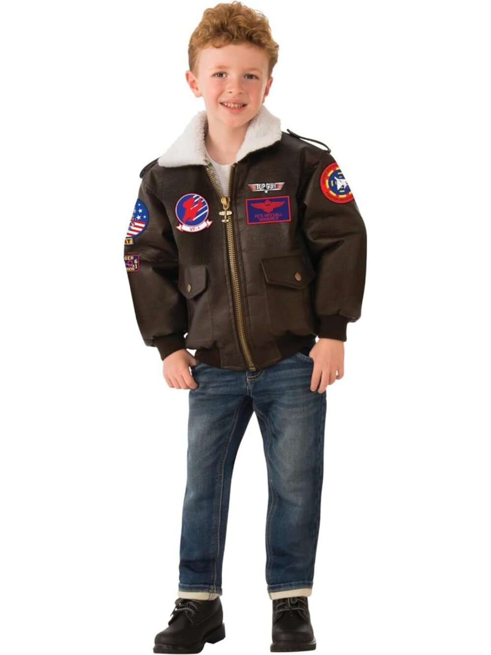 Kids Top Gun Maverick Costume - Boys Flight Suit Outfit for Dress-Up Fun